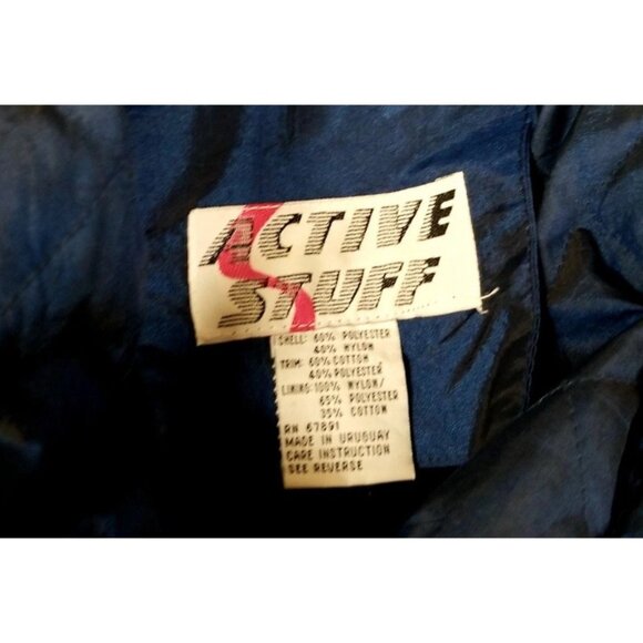 Active Stuff Vtg MultiColor Nylon Windbreaker Jacket Sz M Colorblock Patchwork - Picture 5 of 8